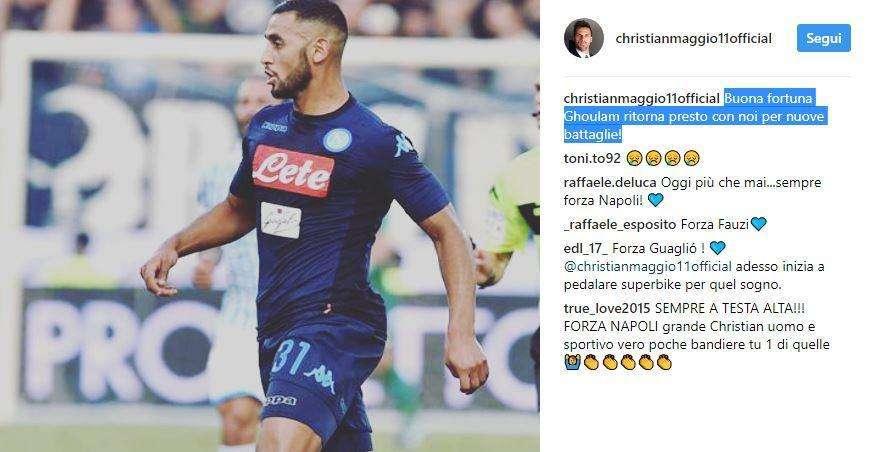 FOTO - Infortunio Ghoulam, gli auguri di Maggio: "Torna presto con noi per nuove battaglie!"