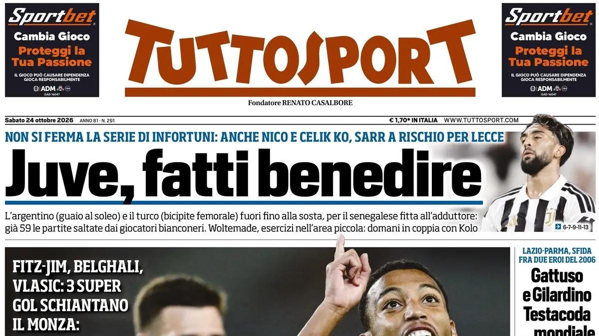 Quanti infortuni per Spalletti! Tuttosport: "Juve, fatti benedire"