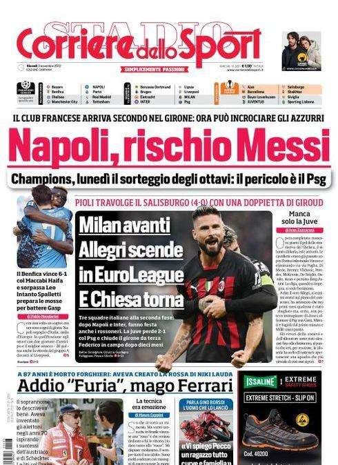 PRIMA PAGINA - CdS Campania: "Napoli, rischio Messi"