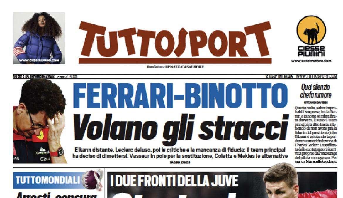 PRIMA PAGINA - Tuttosport sulla Juve: “Strategia Maehle. Batticuore Danilo”