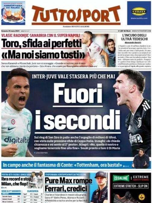 PRIMA PAGINA - Tuttosport sul Milan: "Ibra record e stop, Milan che flop"
