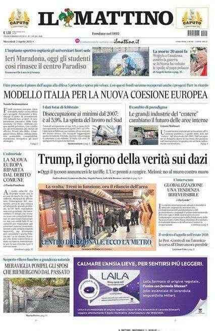 Il Mattino: "Ieri il Maradona, oggi gli studenti: così rinasce il centro Paradiso"