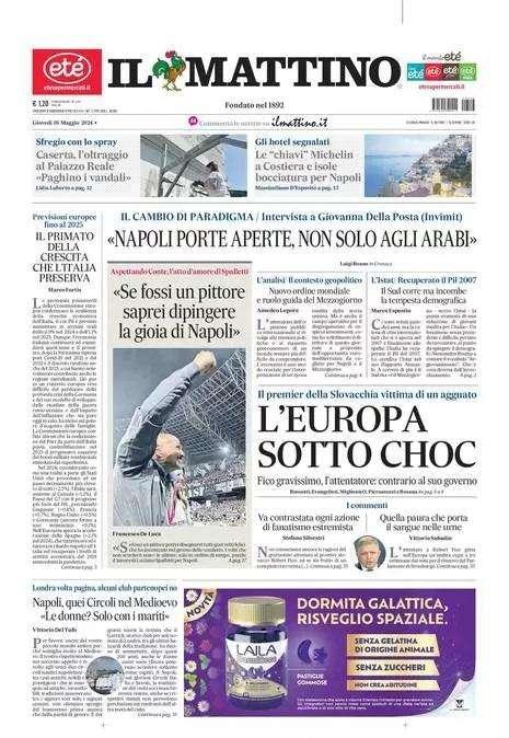 Il Mattino: "Aspettando Conte, l'atto d'amore di Spalletti"