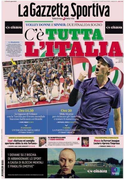 La Gazzetta dello Sport: "C'è tutta l'Italia"