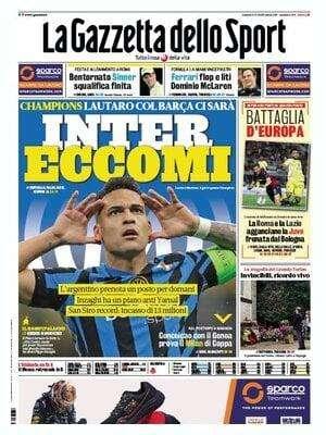 La Gazzetta dello Sport: "Lautaro, eccomi. Col Barcellona ci sarà"