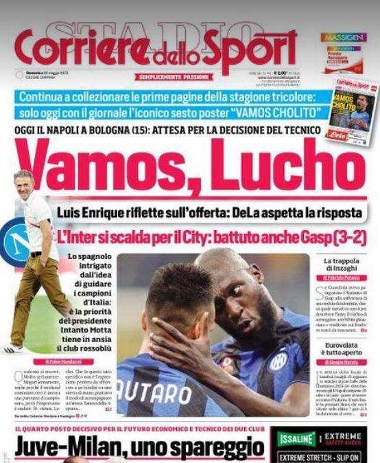 PRIMA PAGINA - CdS Campania: "Vamos, Lucho! Il Napoli attende la risposta di Luis Enrique"