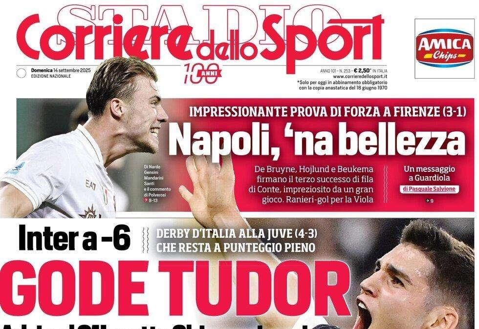 Corriere dello Sport in taglio alto: "Napoli, 'na bellezza!"