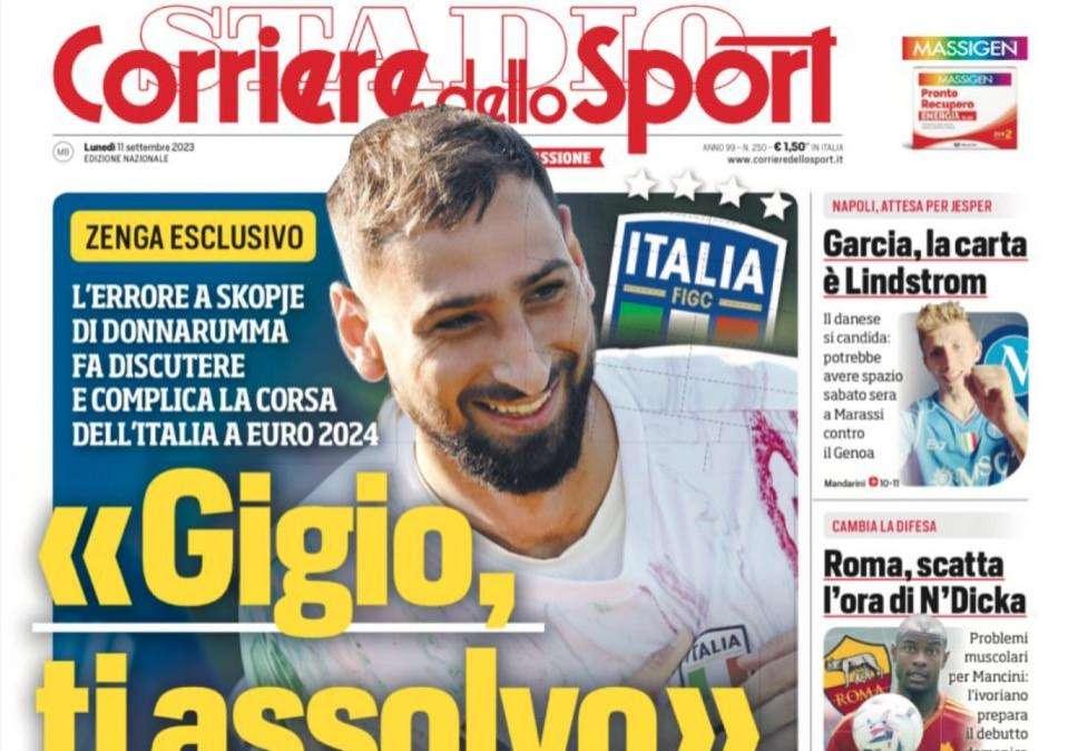 PRIMA PAGINA - Corriere dello Sport: "Garcia, la carta è Lindstrom"