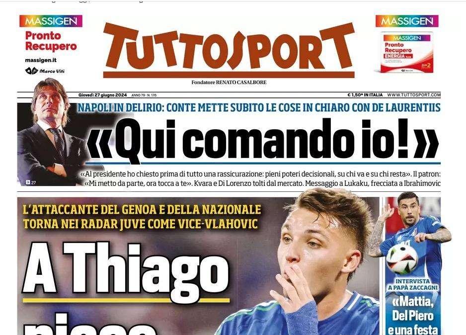 Tuttosport: "Qui comando io: Napoli in delirio!"
