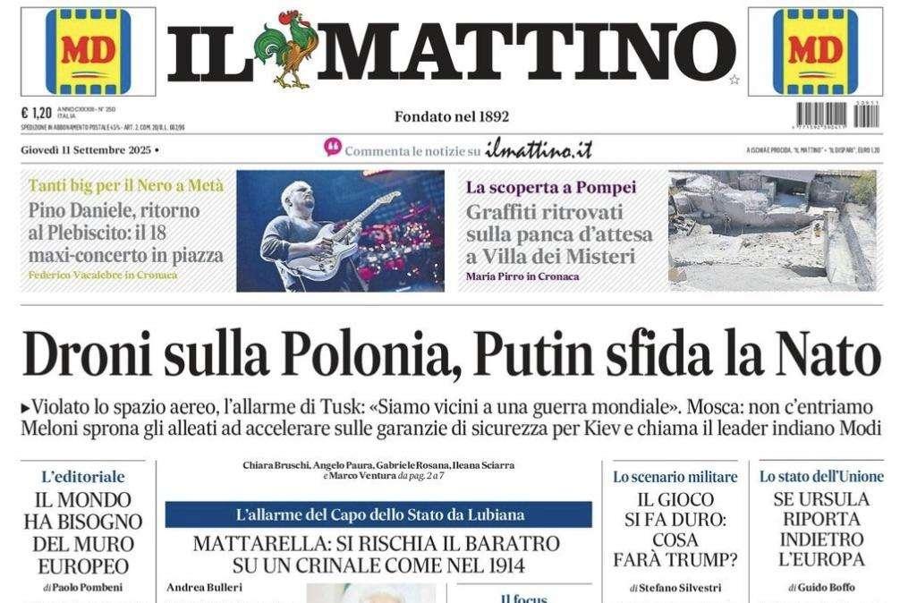 Il Mattino apre con le parole di Bianchi: "La mia Napoli 40 anni dopo: un gioiello"