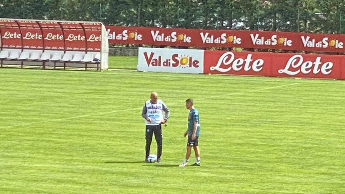 FOTO TN - Demme-Spalletti: lungo colloquio a fine allenamento