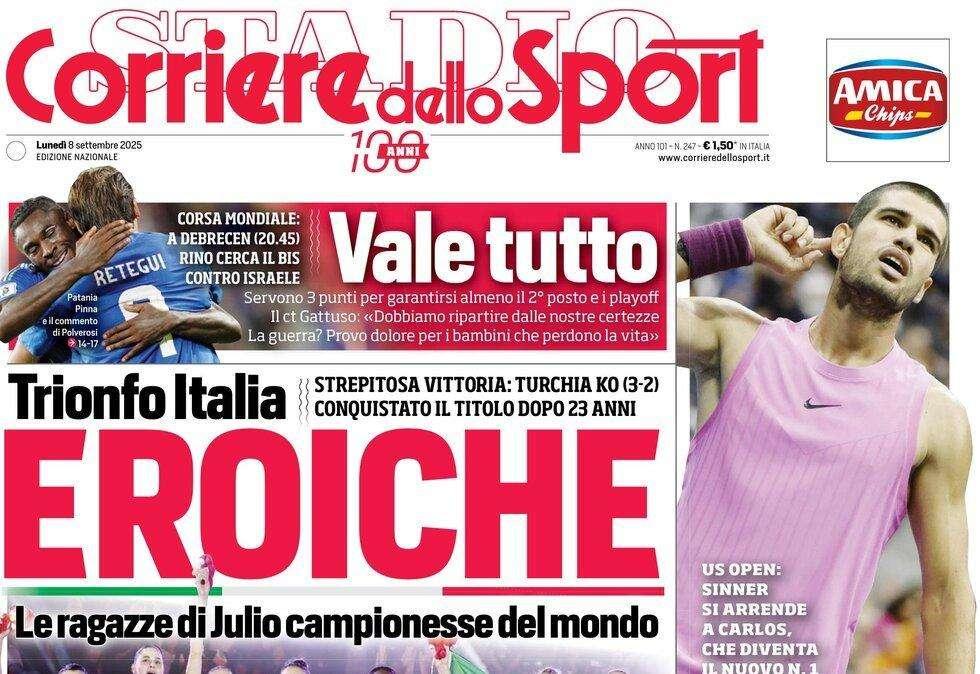 Corriere dello Sport su Italia-Israele: "Vale tutto"