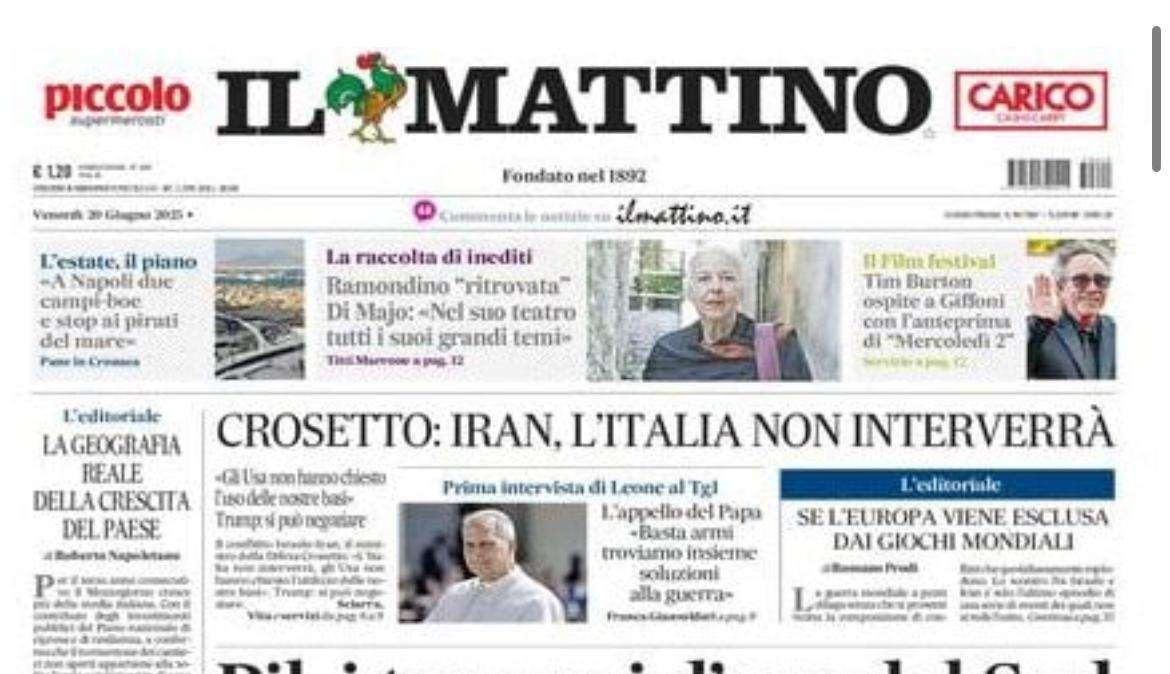 Il Mattino apre con Gattuso: “Niente alibi, voglio una Nazionale a mille all’ora”