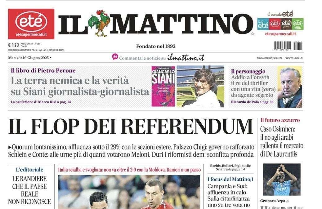 Il Mattino: "Una grigia vittoria per l'addio di Spalletti"