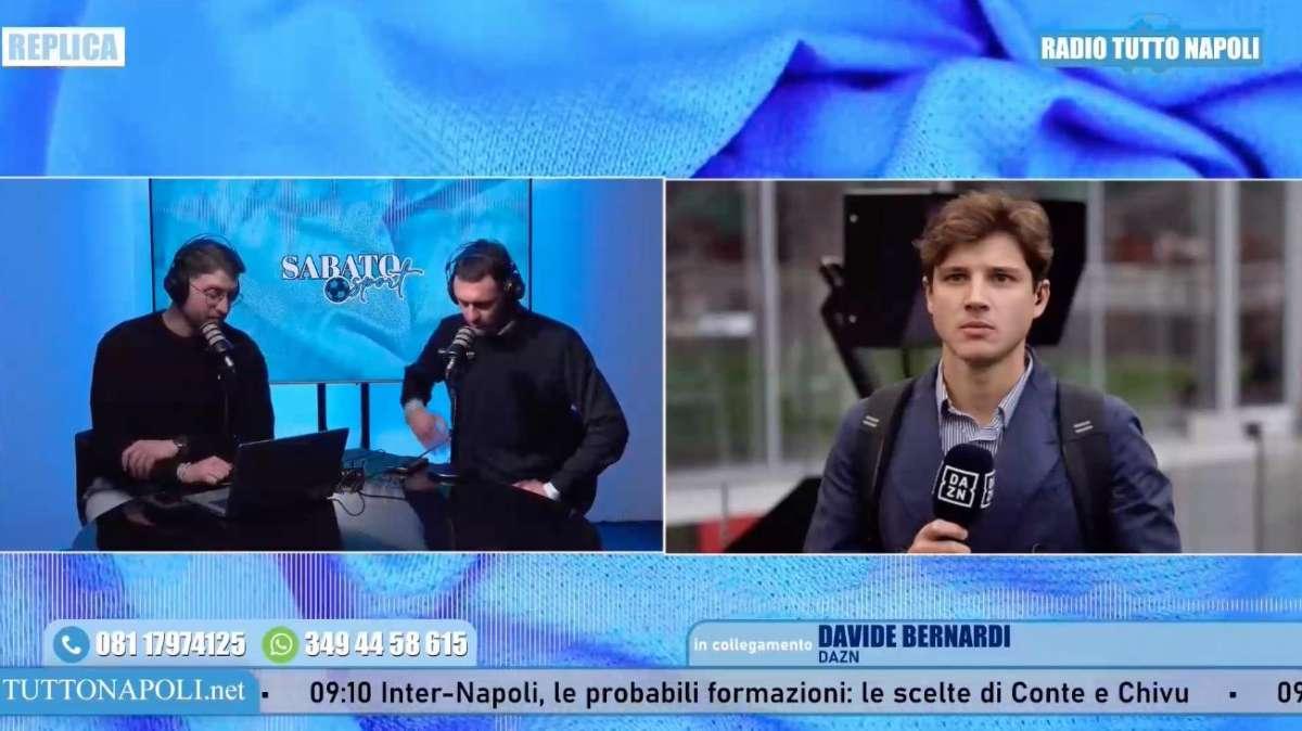 DAZN, il bordocampista Bernardi: "Lite Conte-Lautaro? Se accendi Conte accendi il Napoli..."