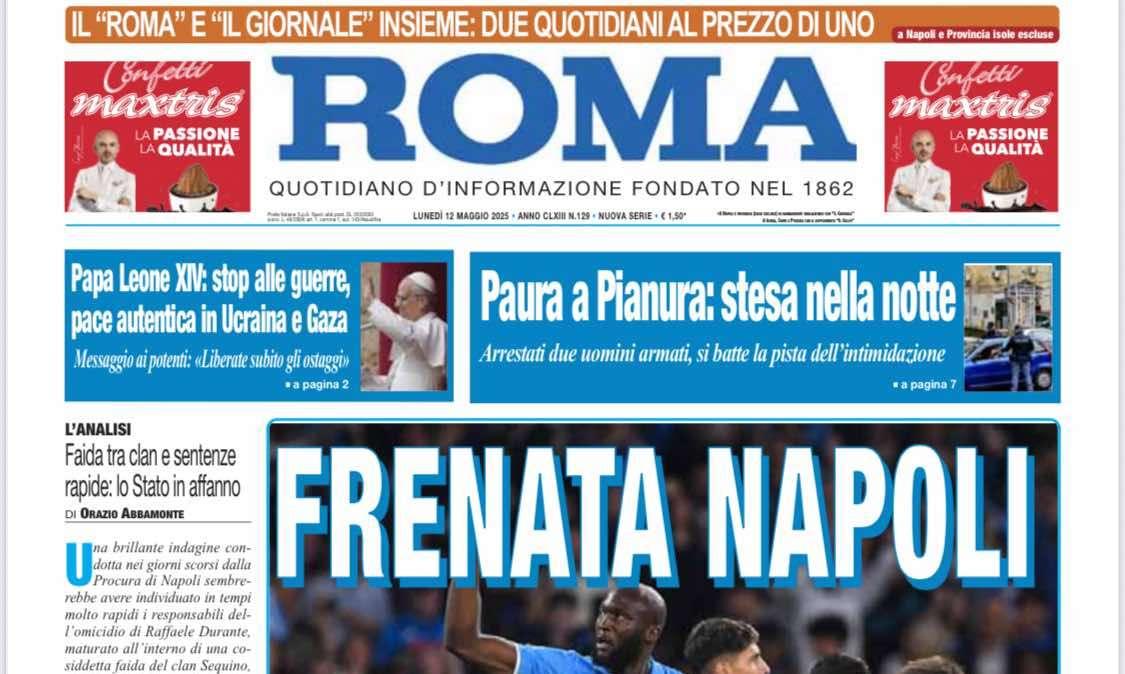 Il Roma: "Frenata Napoli"