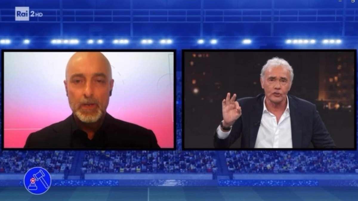 Giletti litiga con D'Alessandro e abbandona gli studi Rai: "Su Moggi fake news! Scudetto Inter è della prescrizione!"