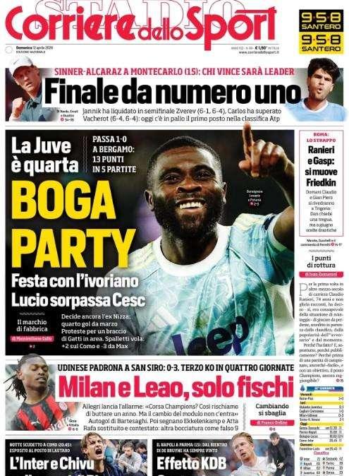 Corriere dello Sport in taglio basso: "Effetto KDB, Conte ci crede"