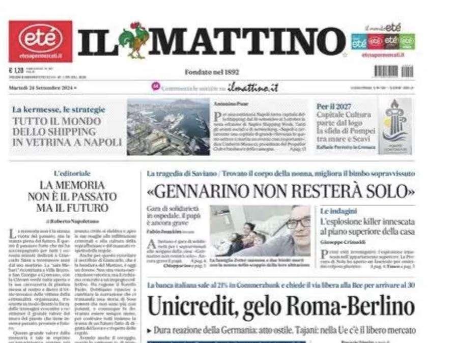 Il Mattino: "Napoli credici"