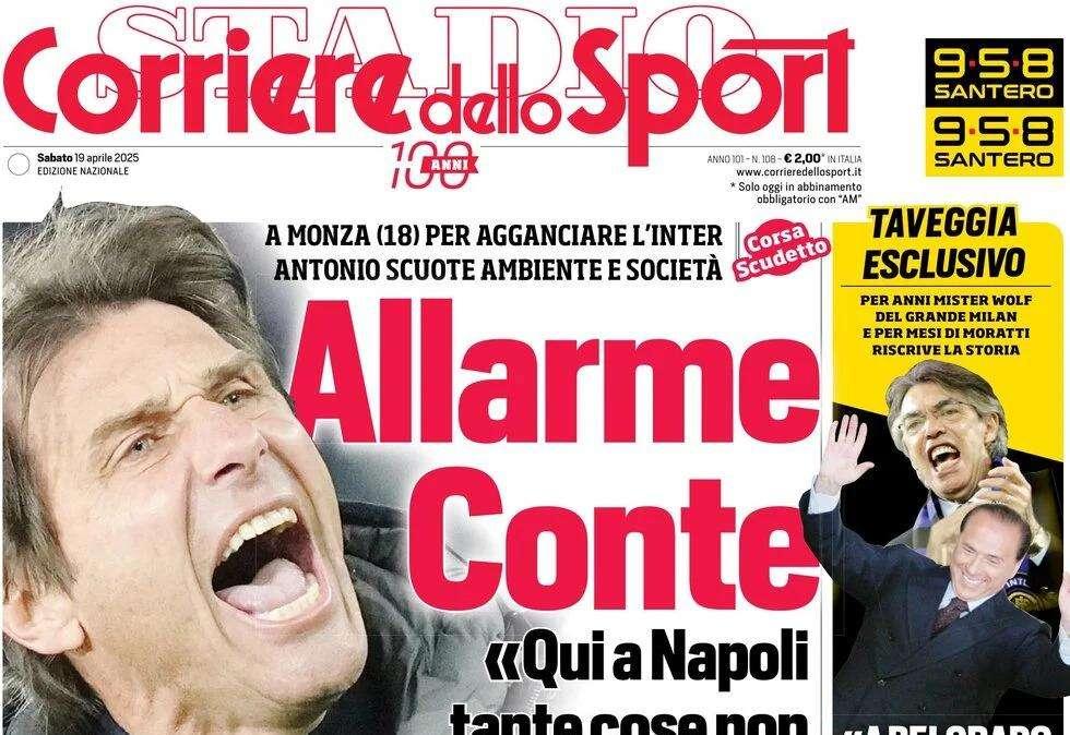 Corriere dello Sport: "Allarme Conte"