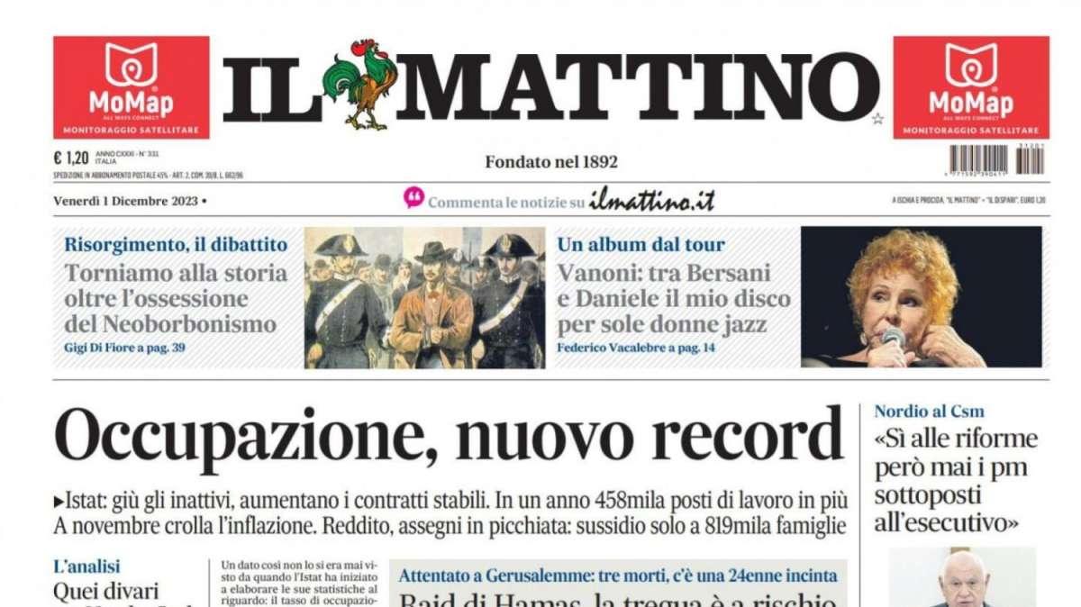PRIMA PAGINA - Il Mattino: "'Lo stadio non si vende': lite Comune-DeLa"