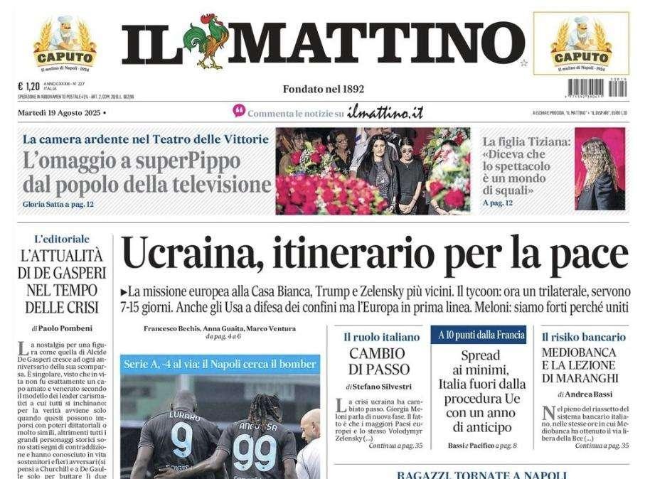 Il Mattino: "Choc Lukaku, fuori tre mesi"