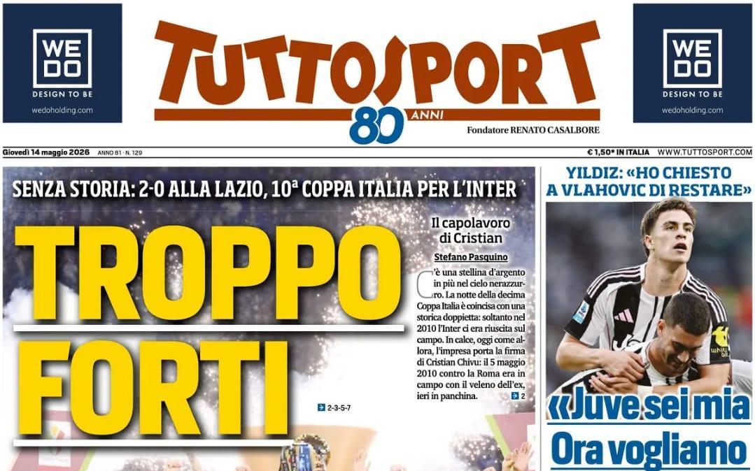 Gattuso torna? Tuttosport: "Fumata grigia col Torino. Inter, troppo forti"