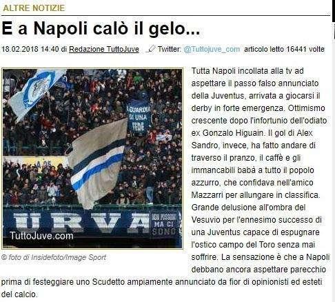 E il gelo tornò subito a Torino...