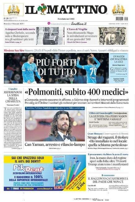 Il Mattino con ottimismo dopo il forfait di Neres: "Più forti di tutto"