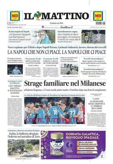 Il Mattino: "Conte, tutti per uno"