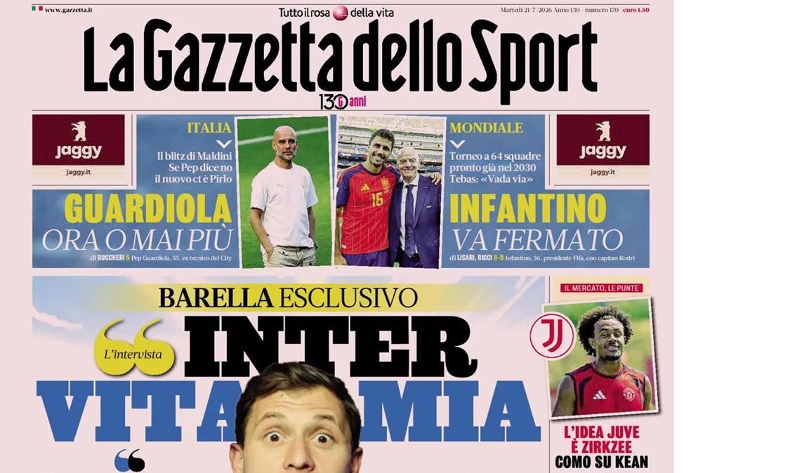 Nuovo ct Italia, La Gazzetta dello Sport: "Guardiola o mai più"