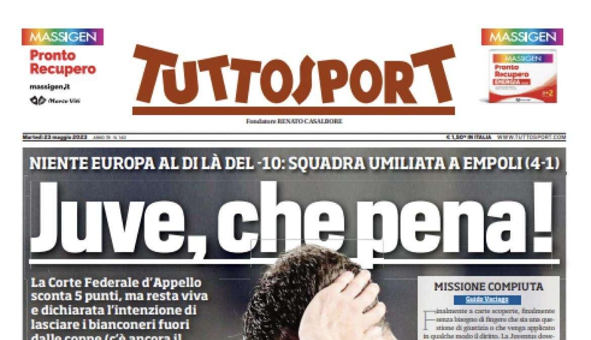 PRIMA PAGINA - Tuttosport: “Juve, che pena”