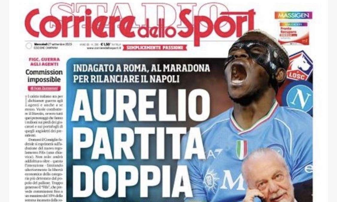 PRIMA PAGINA - Cds Campania: "Aurelio, partita doppia"