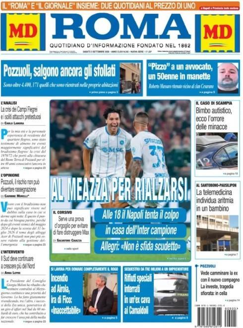 Verso Inter-Napoli, l'apertura de Il Roma: "Al Meazza per rialzarsi"
