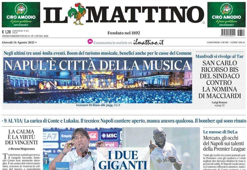 Il Mattino: "I due giganti"
