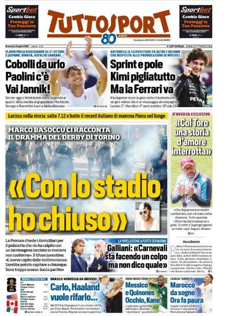 Scontri derby di Torino, Tuttosport intervista il tifoso colpito da un poliziotto: il titolo