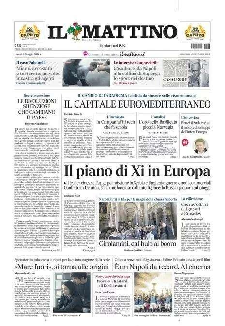 PRIMA PAGINA - Il Mattino: "E' un Napoli da record. Al cinema"