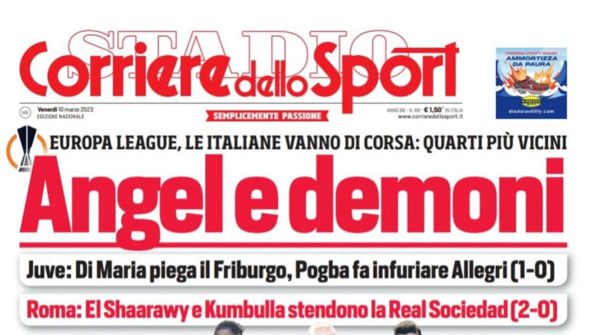 PRIMA PAGINA - Corriere dello Sport: “Angel e demoni”