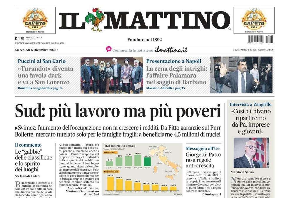 PRIMA PAGINA - Il Mattino: "Paolo Cannavaro: Mazzarri diede la scossa"
