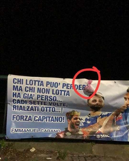 Striscione Insigne imbrattato, il suocero sbotta: "Chi fa queste cose è un pezzo di m***a!"