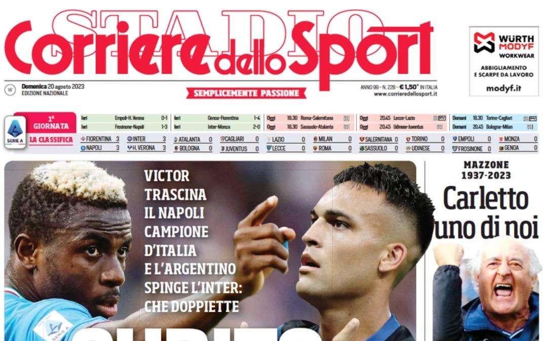 PRIMA PAGINA - Corriere dello Sport: "Subito padroni"