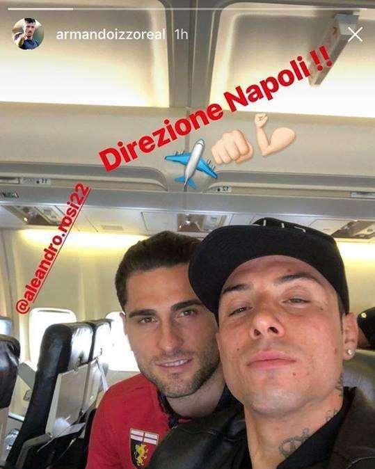 FOTO - Genoa, Izzo in viaggio verso la sua Napoli nonostante sia fuori dai convocati