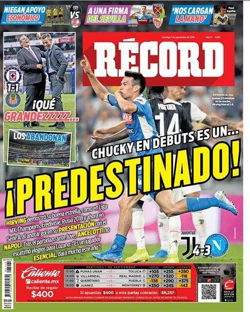 FOTO - "Predestinato!", in Messico i giornali celebrano l'esordio di Lozano: ennesimo gol all'esordio
