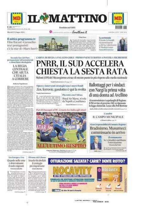 Il Mattino: "All'ultimo respiro"