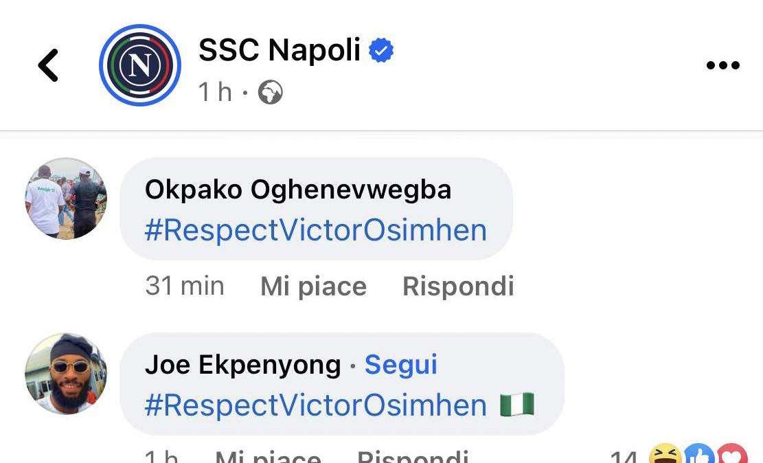 FOTO - Ora basta! Le non esultanze di Osimhen infiammano i nigeriani: invasione social e hashtag