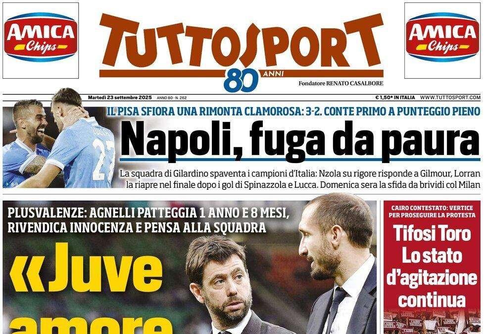 Tuttosport: "Napoli, fuga da paura"