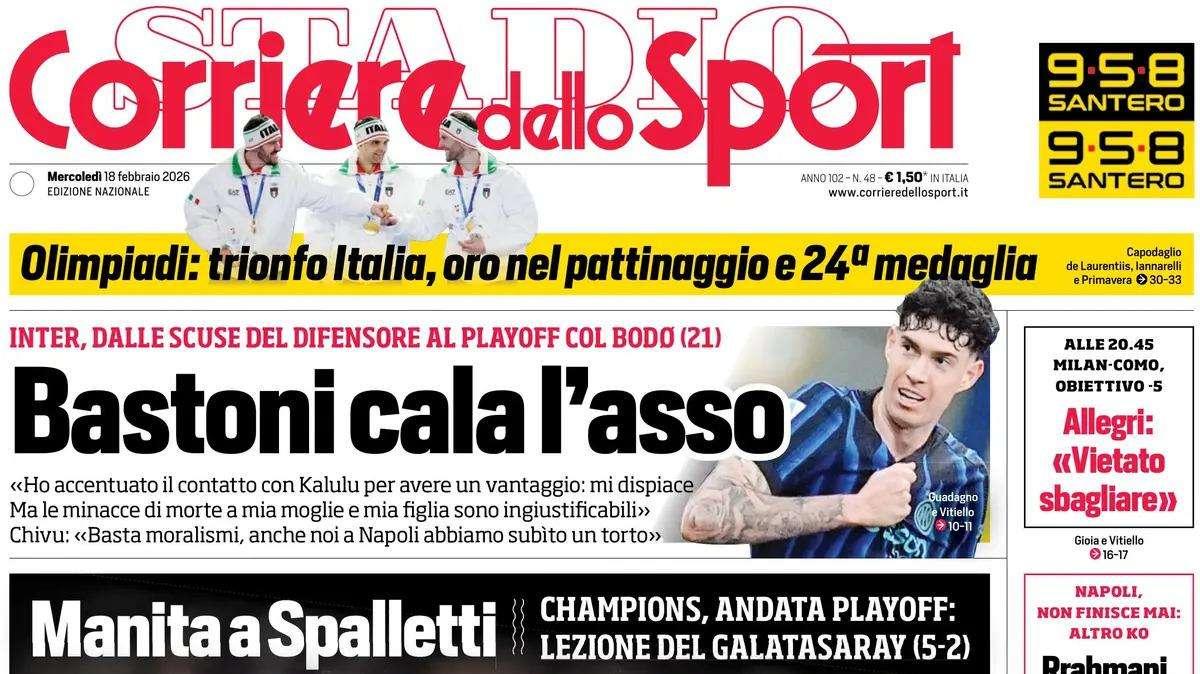 Crollo Juve, Corriere dello Sport: "Galagol"