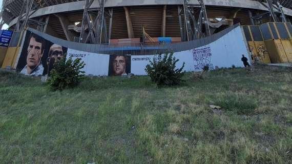 11 murales al Maradona per celebrare la storia del Napoli, via libera del Comune: i dettagli
