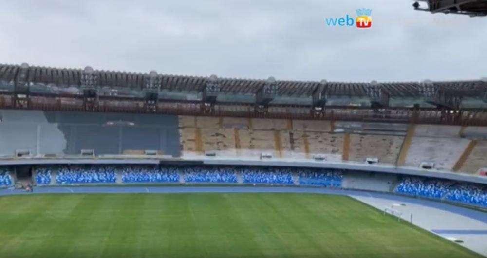 VIDEO - Il nuovo San Paolo prende forma, sopralluogo di De Magistris: "Corsa contro il tempo ma i lavori procedono bene"