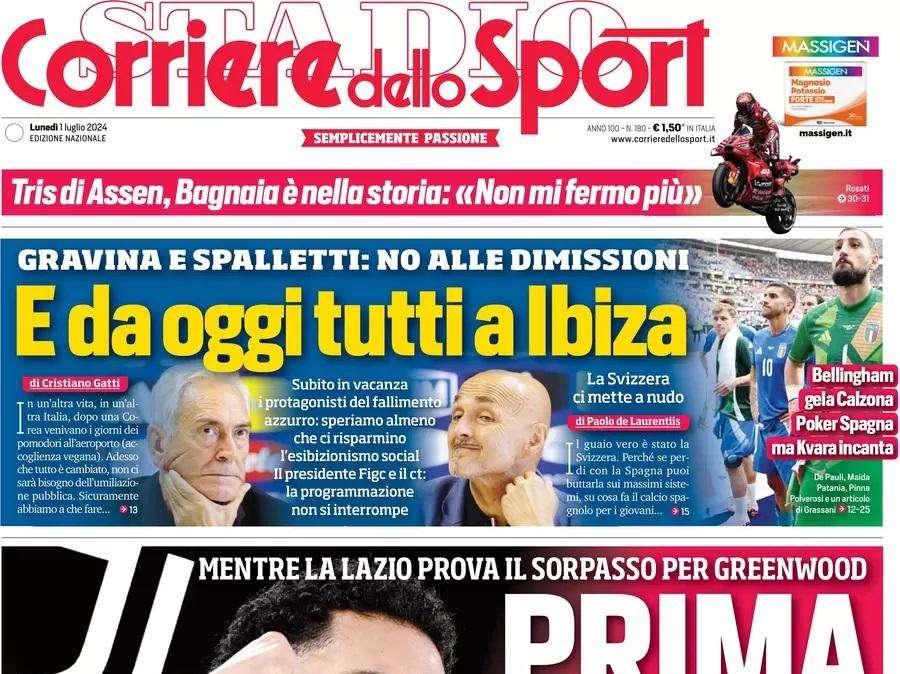 CdS: "Buongiorno e Spinazzola: è la settimana del Napoli"